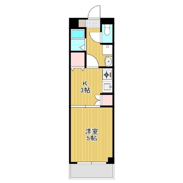 アンダンテ19(1K/3階)の間取り写真