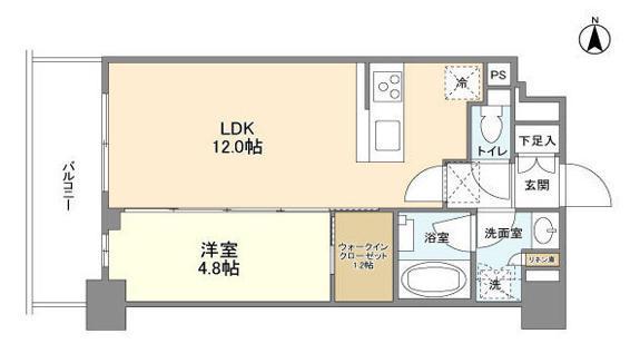 コンフォリア桜上水(1LDK/1階)の間取り写真