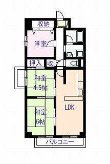 ロビン・ソング(3LDK/8階)の間取り写真