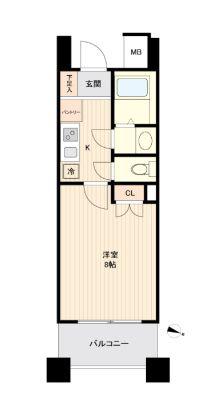 ドゥーエ板橋(1K/4階)の間取り写真