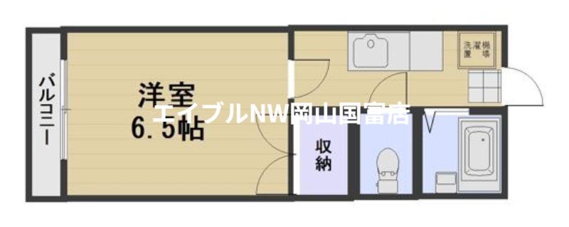 クイーンパレス(1K/3階)の間取り写真