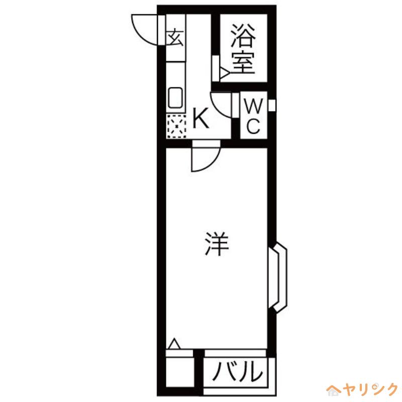 ドリーム510(1K/1階)の間取り写真