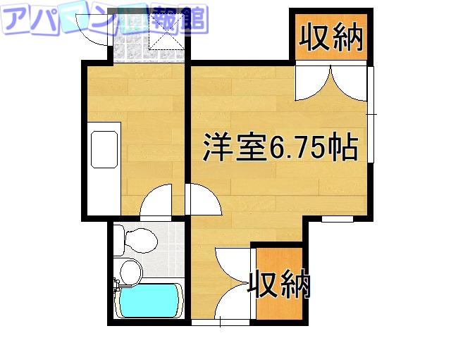 シェ・ガロンヌ近江B(1K/2階)の間取り写真