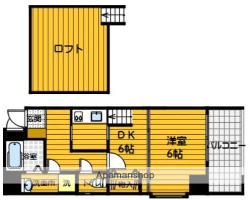 ECONO-TELESTATION1(1SDK/7階)の間取り写真