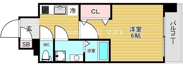ファステート大阪アステール(1K/4階)の間取り写真