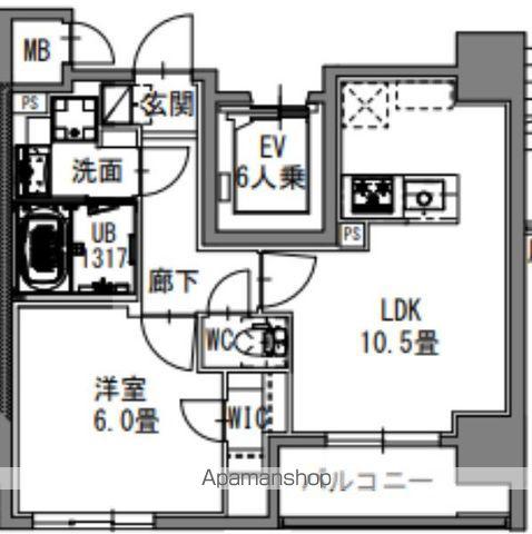 S-RESIDENCE新御徒町イースト(1LDK/5階)の間取り写真