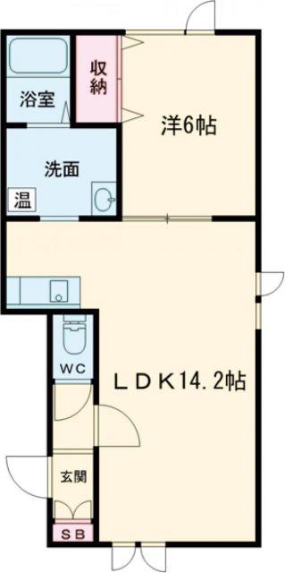 エストエール(1LDK/2階)の間取り写真