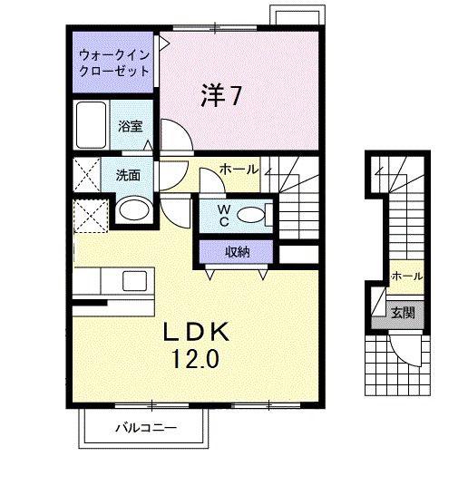 カーサ新宿(1LDK/2階)の間取り写真