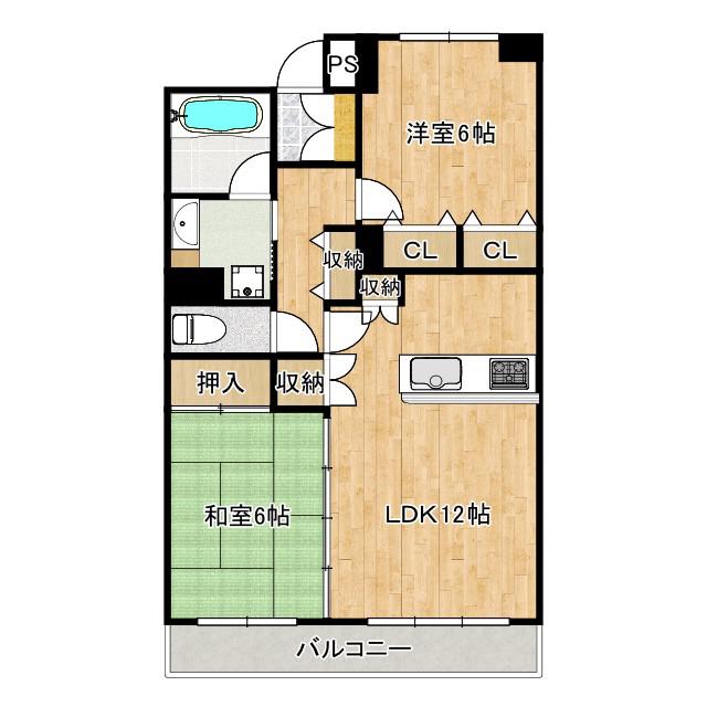 ライオンズマンション北赤羽リバーステージ(2LDK/11階)の間取り写真