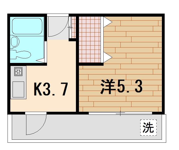 藤井ビル(1K/3階)の間取り写真