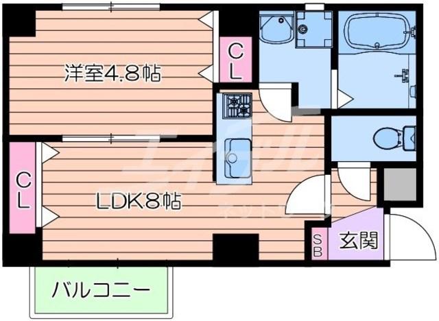 ベル アンジュ(1LDK/1階)の間取り写真