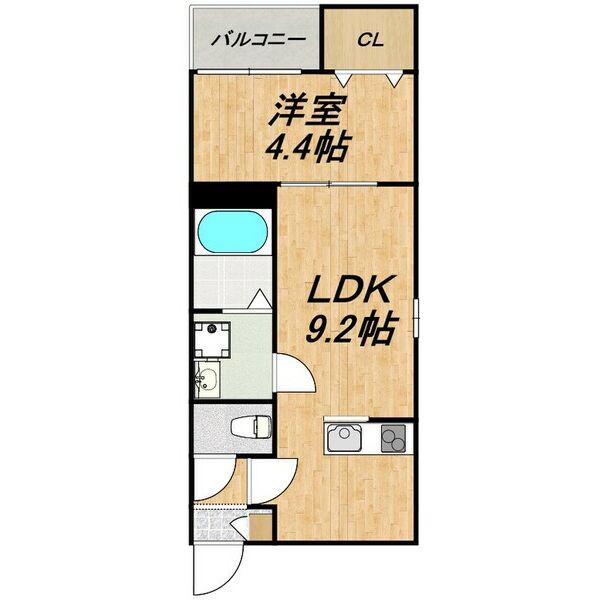 LECOCON一宮V(1LDK/3階)の間取り写真