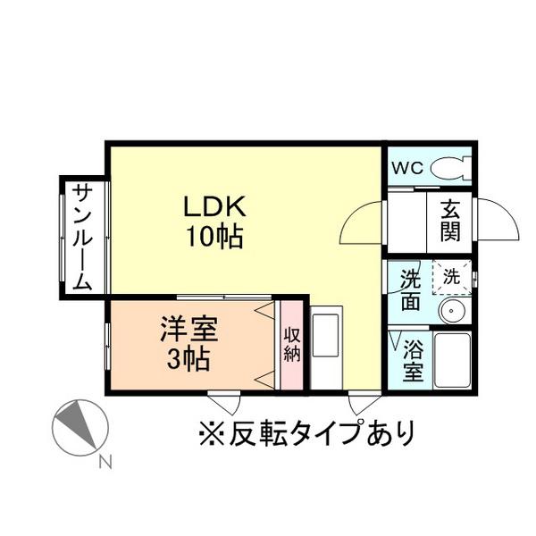 PARK SQUARE(1LDK/1階)の間取り写真