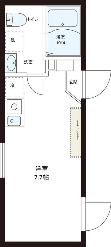 BLISS(1K/1階)の間取り写真