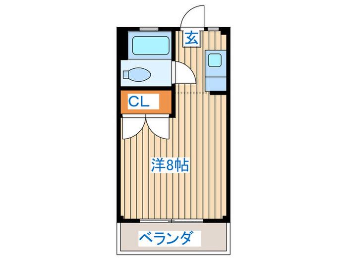 コーポSATO(ワンルーム/2階)の間取り写真