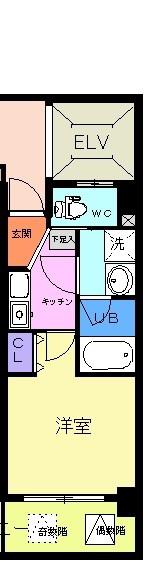 メゾン・デ・TR(1K/7階)の間取り写真