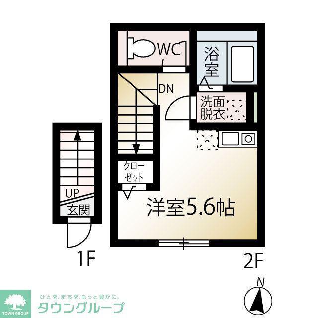 MQUARTO東大和(ワンルーム/2階)の間取り写真
