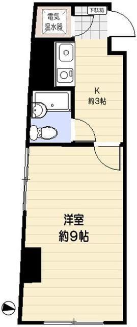 ライオンズマンション赤坂志津林(1K/3階)の間取り写真