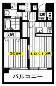 プリザーヴ中村橋(1LDK/2階)の間取り写真