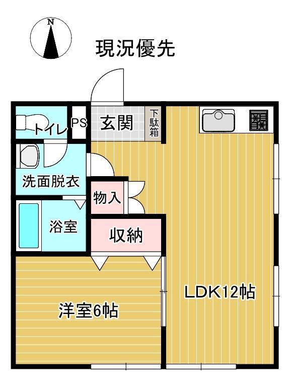 コーポドリーム(1LDK/2階)の間取り写真