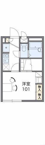 レオパレスフォレストI(1K/2階)の間取り写真