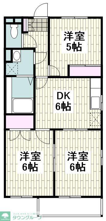 ウィンディ湘南(3DK/1階)の間取り写真
