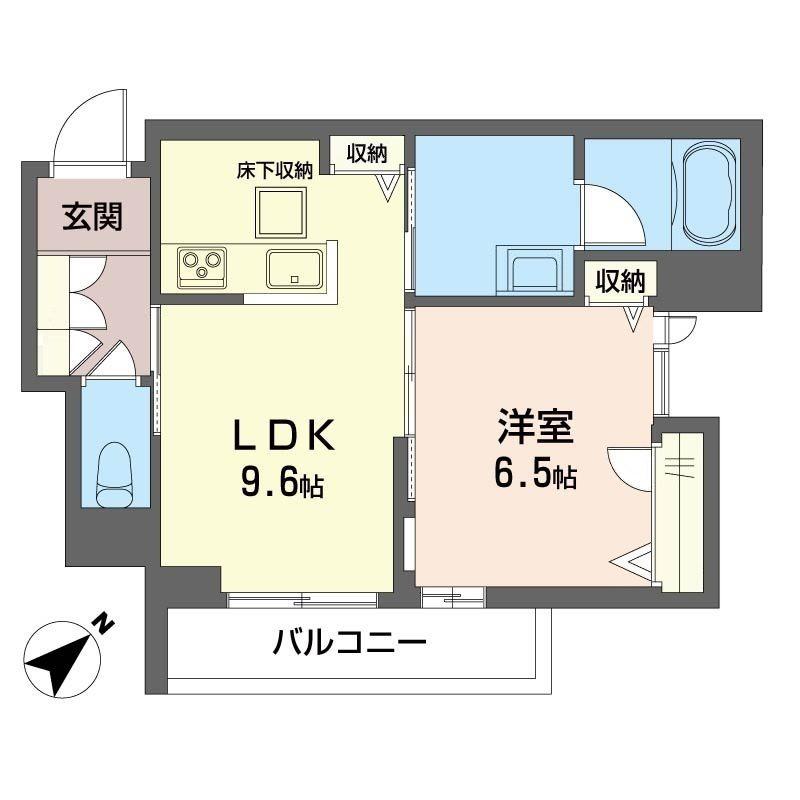 リベラル泉町(1LDK/1階)の間取り写真