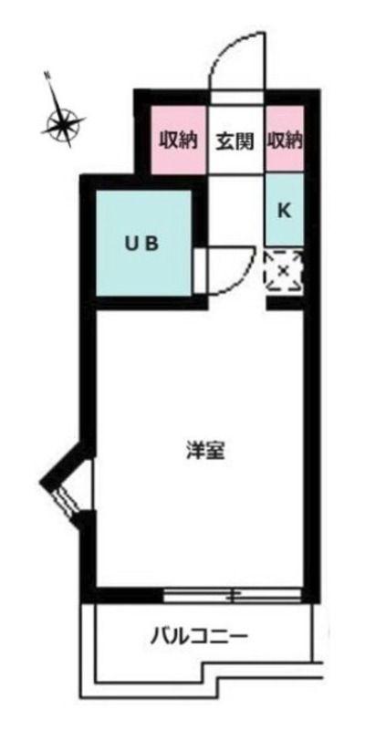 トップ与野(ワンルーム/3階)の間取り写真