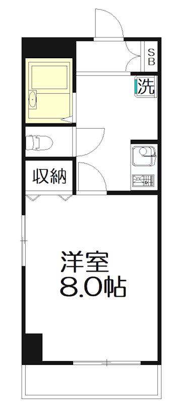 エスペランサ(1K/2階)の間取り写真