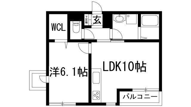 セントグリーンガーデンⅡ(1LDK/3階)の間取り写真