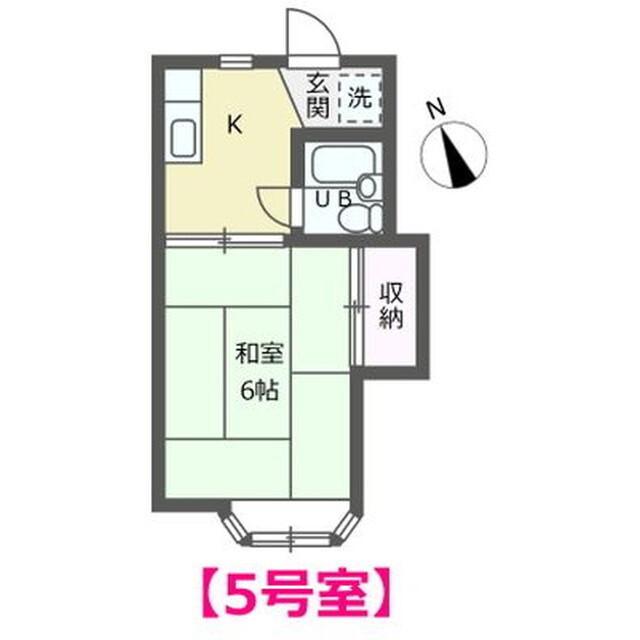 ヴィラ窪(1K/1階)の間取り写真