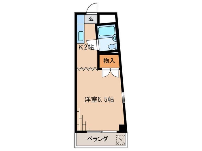 タウンパレスコヤマ(1K/3階)の間取り写真