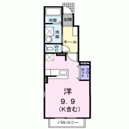 サンライズ春日町(ワンルーム/1階)の間取り写真
