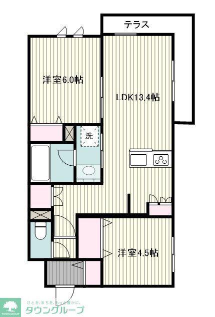 YS F RESIDENCE I(2LDK/2階)の間取り写真