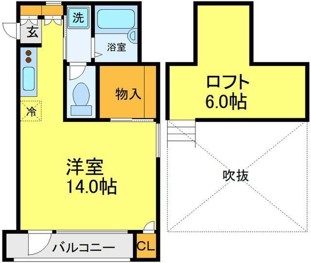 SPAZIO K(ワンルーム/2階)の間取り写真