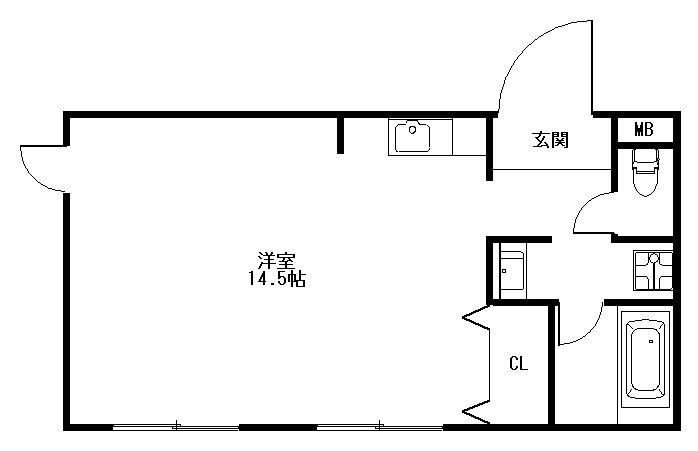 SUMINAGI新先斗町(ワンルーム/2階)の間取り写真
