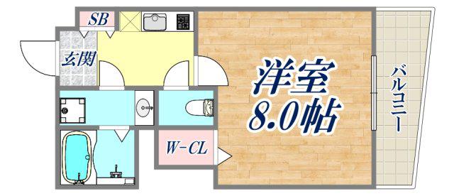 DITAエハコ垂水シーテラス(1K/1階)の間取り写真