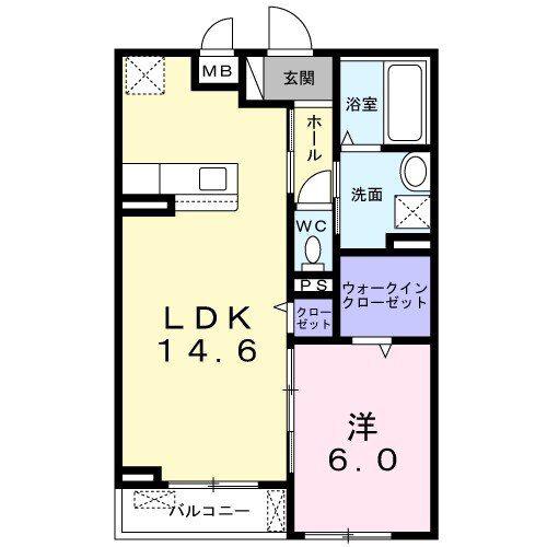 ホメ モアニケアラ(1LDK/2階)の間取り写真
