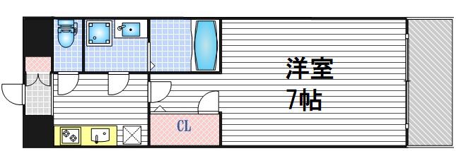 S-RESIDENCE福島GRANDE(1K/5階)の間取り写真