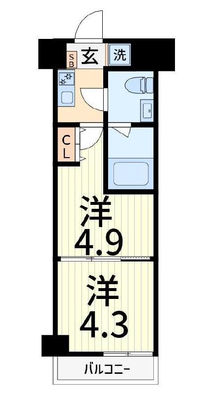 ラフィスタ亀有II(2K/3階)の間取り写真