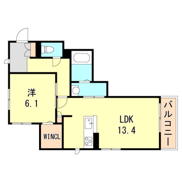 GRAND ARBRE SHAMAISON(1LDK/3階)の間取り写真