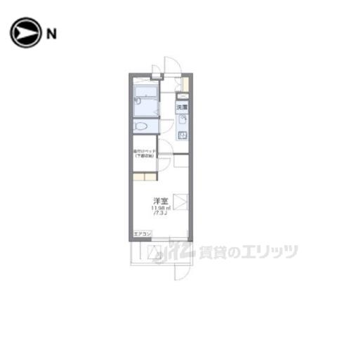 レオパレス奥畑(1K/2階)の間取り写真