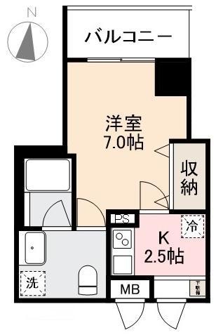 OLTEGA(1K/8階)の間取り写真