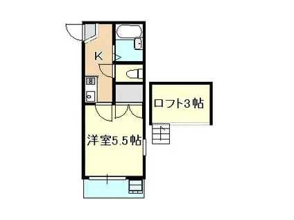 サンパレス(1K/1階)の間取り写真