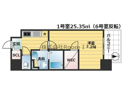 プレサンス堺筋本町エグゼブラン(1K/5階)の間取り写真