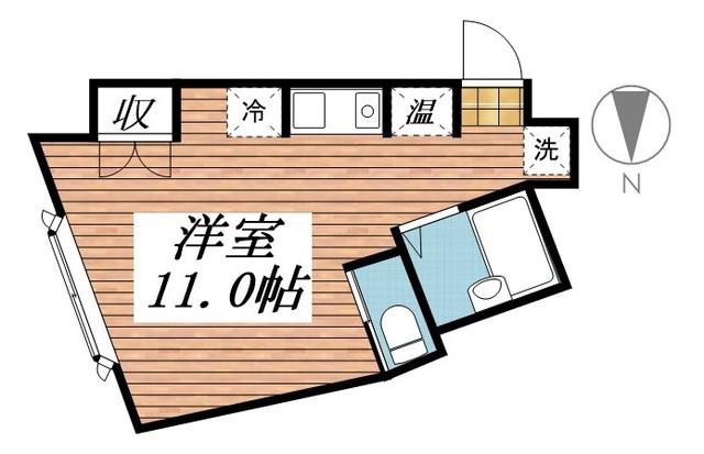 ビューティーライフビル(ワンルーム/4階)の間取り写真