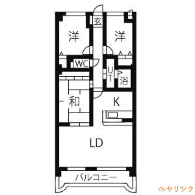 アルカディアV(3LDK/5階)の間取り写真