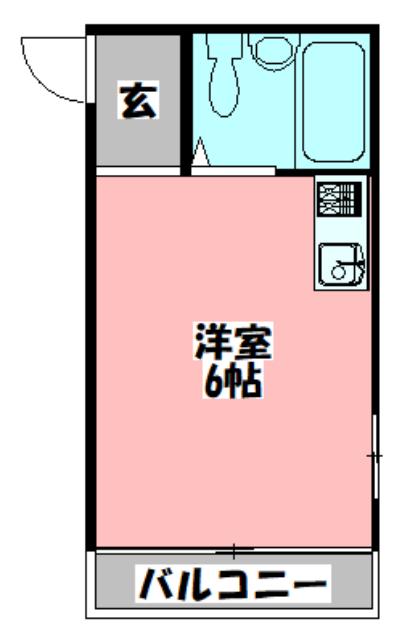 プランドール清水(ワンルーム/2階)の間取り写真
