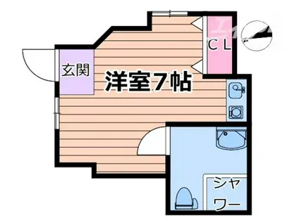 シェスム正雀(ワンルーム/1階)の間取り写真