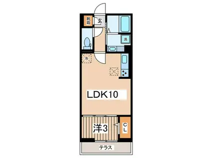 D PAINA YABE(1LDK/1階)の間取り写真